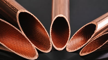 Enhanced small diameter copper tube
